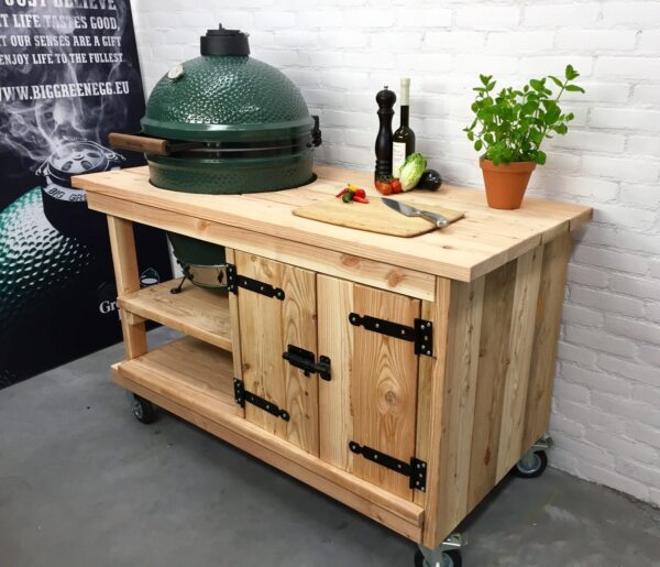 Douglas tafel met kast voor kamado BBQ Experience Center BBQ